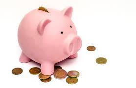 RV Insurance cost - Piggy bank with pennies