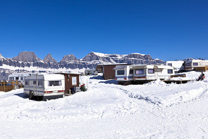 RVs Insurance - snowy campsite