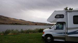 RV near lake