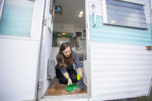 RV spring cleaning floors