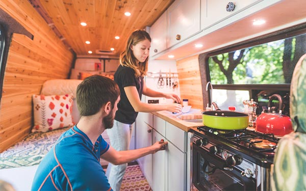 cooking food in rv