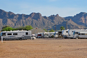 Outdoor RV storage facility