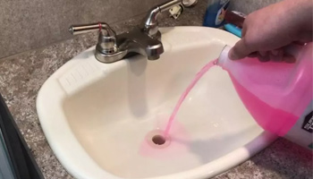 antifreeze in sink