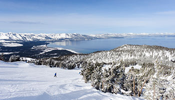 View of Lake Tahoe from above. 