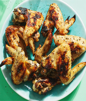 grill recipe of grilled garlic-herb chicken wings