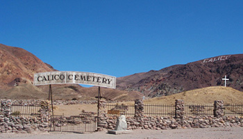 a view of calico cemetery, one of many haunted tv destinations