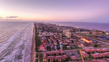 A popular snowbird destination in Texas called South Padre Island