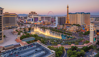 A view of a the Las Vegas strip