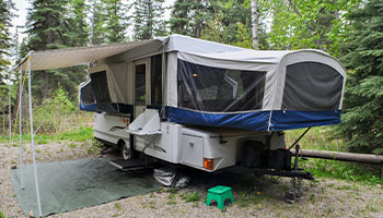 a pop up RV tent camper