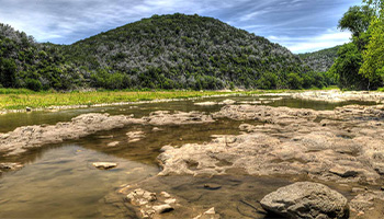 View of the water at Colorado Bend State Park
