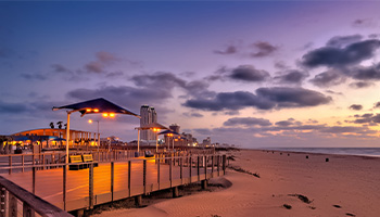 Evening view of Isla Blanca Park in South Padre Island
